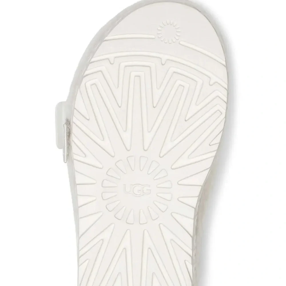 Giftable UGG Fluffita White Shearling Platform Sandal Slipper - Picture 5 of 14